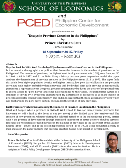 Abstract - UP School of Economics