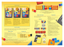 Object of the Game Contents Preparation