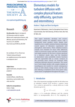 Elementary models for turbulent diffusion with complex physical