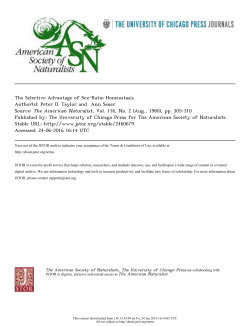 The Selective Advantage of Sex-Ratio Homeostasis
