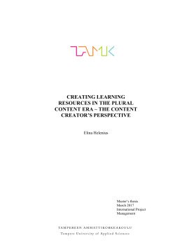 creating learning resources in the plural content era &ndash; the