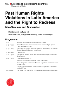 Past Human Rights Violations in Latin America and the Right to