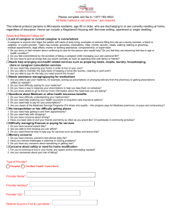 Fax Form - Minnesota Board on Aging