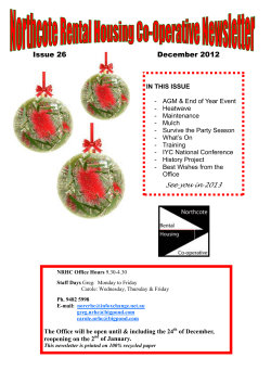 December_NEWSLETTER 2012 - NRHC Northcote Rental Housing