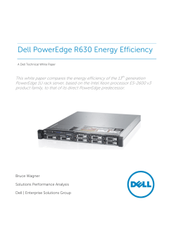 Dell PowerEdge R630 Energy Efficiency