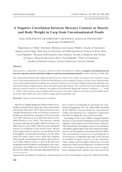 A Negative Correlation between Mercury Content in Muscle and