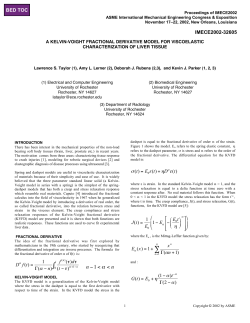 A Kelvin-Voight Fractional Derivative Model for