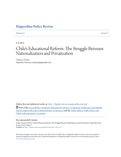 Chile`s Educational Reform: The Struggle Between Nationalization