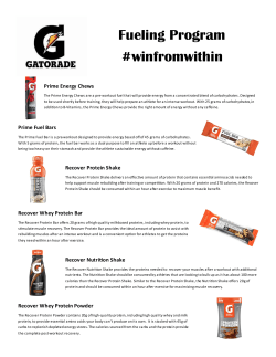 Fueling Program #winfromwithin