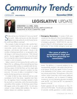 Legislative Update - CAI-NJ