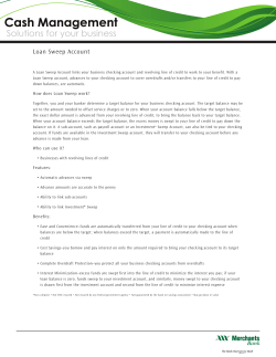 Loan Sweep Account