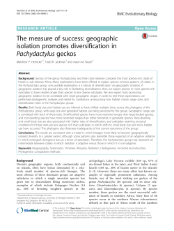The measure of success: geographic isolation