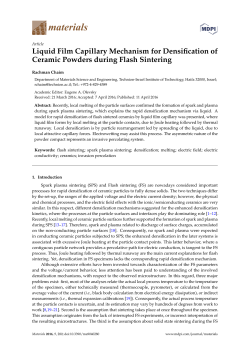 Liquid Film Capillary Mechanism for Densification of Ceramic