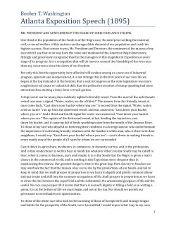 Atlanta Exposition Speech (1895)