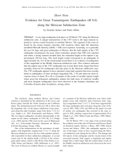 Short Note Evidence for Great Tsunamigenic Earthquakes (M 8.6