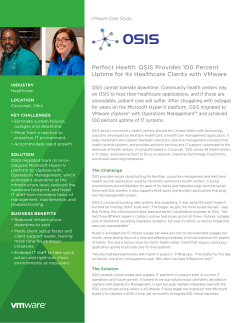 Perfect Health: OSIS Provides 100 Percent Uptime for Its