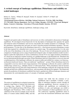 A revised concept of landscape equilibrium