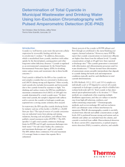 Determination of Total Cyanide in Municipal Wastewater and