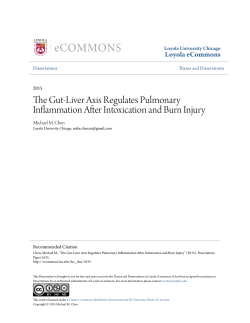 The Gut-Liver Axis Regulates Pulmonary Inflammation After