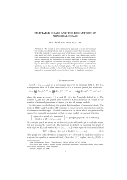 SPLITTABLE IDEALS AND THE RESOLUTIONS OF MONOMIAL