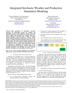 Integrated Stochastic Weather and Production