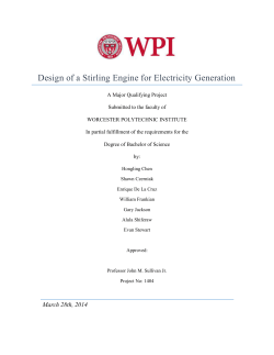 Design of a Stirling Engine for Electricity Generation