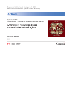 A Census of Population Based on an Administrative