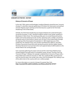 CONCERTS OF PRAYER - Scripture Awakening