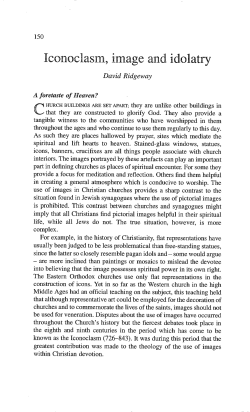 Iconoclasm, image and idolatry: Images of God Iconoclasm