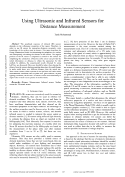 Using Ultrasonic and Infrared Sensors for Distance Measurement