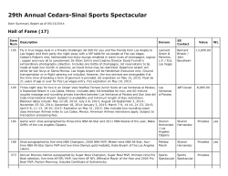29th Annual CedarsSinai Sports Spectacular