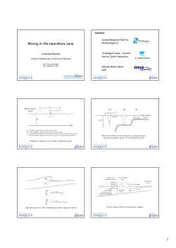 Mixing in the nearshore zone