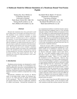 A Multiscale Model for Efficient Simulation of a Membrane Bound