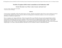 Abstract: The Role of Longshore Drift in Sand Accumulation on the