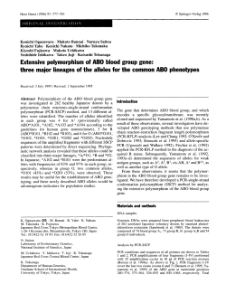 Extensive polymorphism of ABO blood group gene: three major