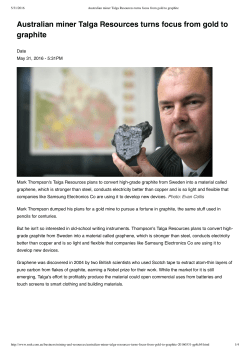 SMH - Australian miner Talga Resources turns focus from gold to