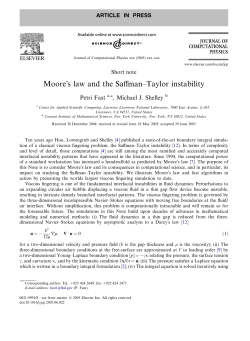 Moore`s law and the Saffman&ndash;Taylor instability