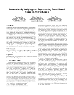 Automatically Verifying and Reproducing Event