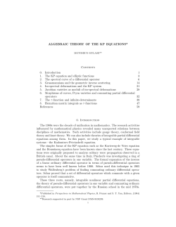 Algebraic theory of the KP equations
