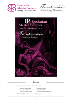 Frankenstein - Doctoral Programme in English Language and