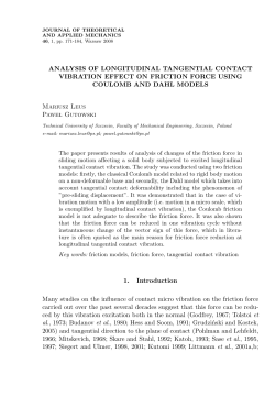 analysis of longitudinal tangential contact vibration effect on friction