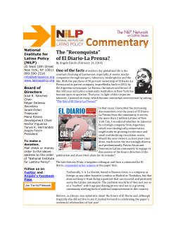 "Reconquista" of El Diario-La Prensa?