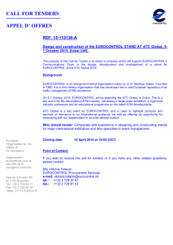 call for tenders appel d` offres