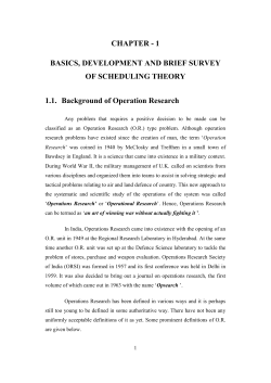 CHAPTER - 1 BASICS, DEVELOPMENT AND BRIEF