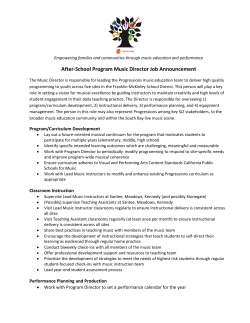 After-School Music Program Director