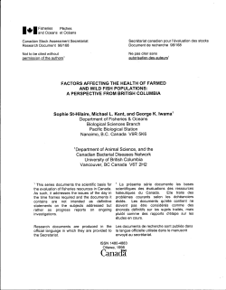 Factors Affecting the Health of Farmed and Wild Fish Populations A