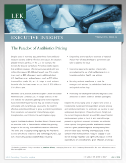 Antibiotics Pricing Strategy: The Paradox