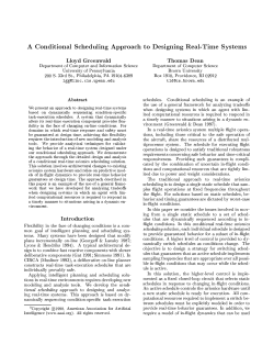 A Conditional Scheduling Approach to Designing Real