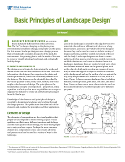 Basic Principles of Landscape Design1 - EDIS