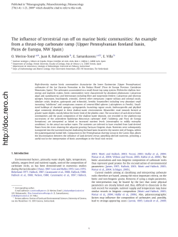 The influence of terrestrial run off on marine biotic